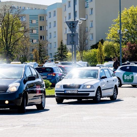 protest kierowców Ubera i Bolta, Gdańsk 2025