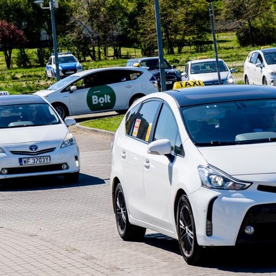 protest kierowców Ubera i Bolta, Gdańsk 2025