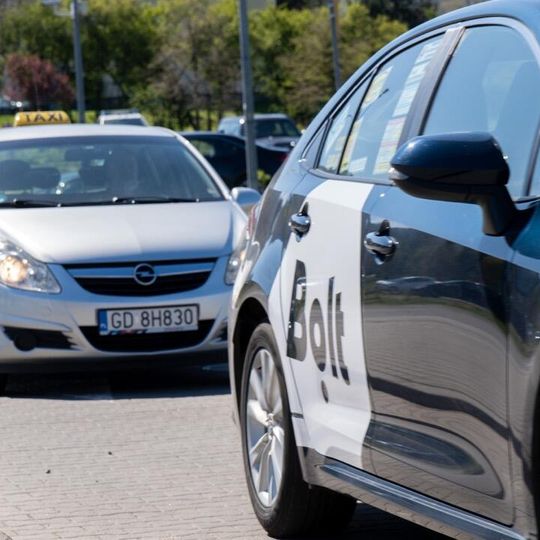 protest kierowców Ubera i Bolta, Gdańsk 2025