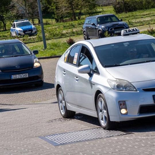 protest kierowców Ubera i Bolta, Gdańsk 2025