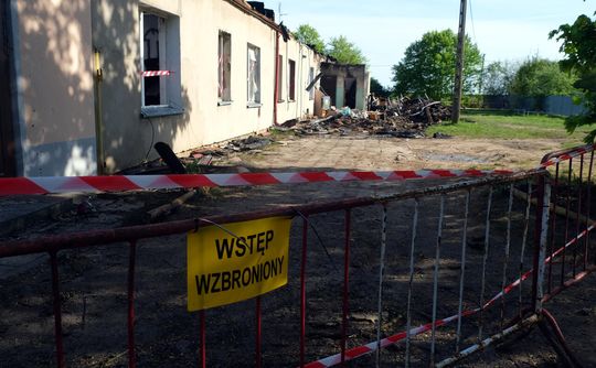 pożar budynku socjalnego, Człuchów