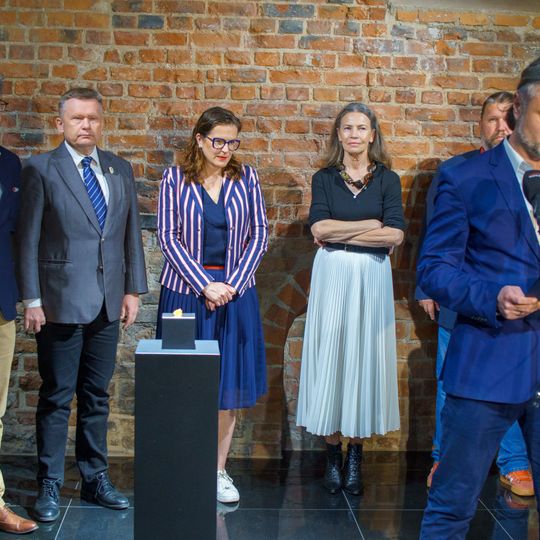 bursztyn z Gdańska leci w kosmos, konferencja prasowa