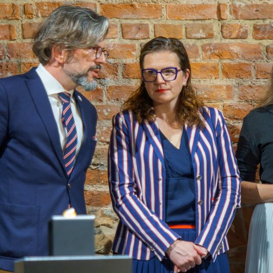 bursztyn z Gdańska leci w kosmos, konferencja prasowa