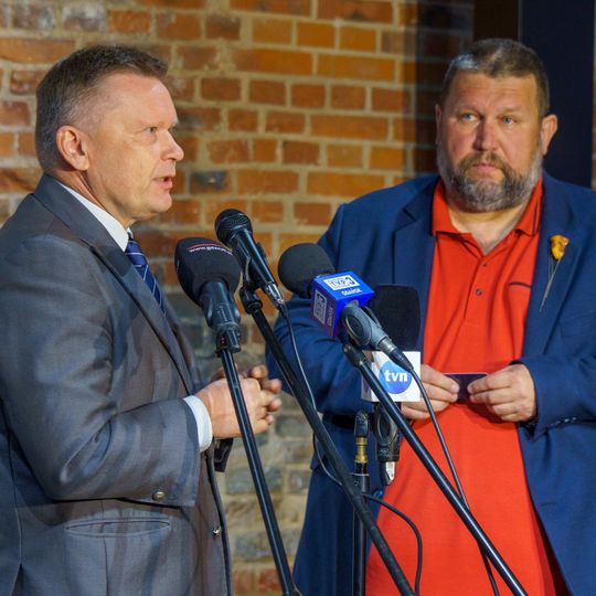 bursztyn z Gdańska leci w kosmos, konferencja prasowa