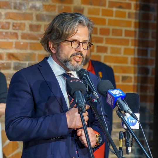 bursztyn z Gdańska leci w kosmos, konferencja prasowa