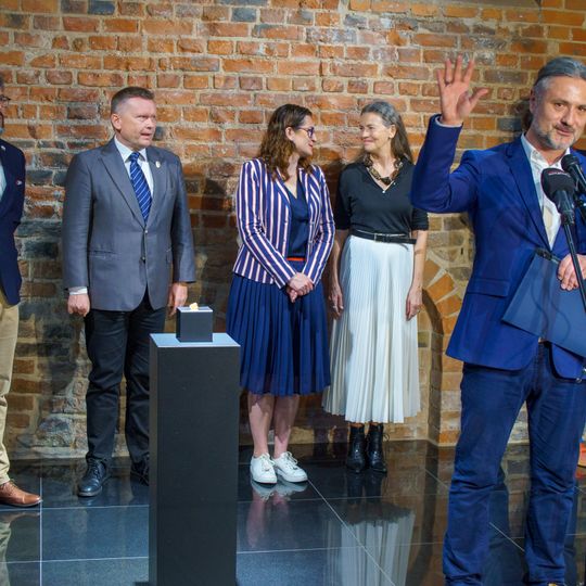 bursztyn z Gdańska leci w kosmos, konferencja prasowa