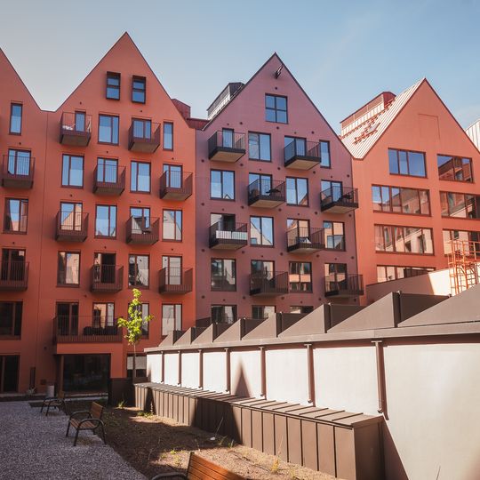 północny cypel Wyspy Spichrzów w Gdańsku po remoncie