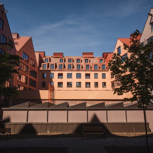 północny cypel Wyspy Spichrzów w Gdańsku po remoncie