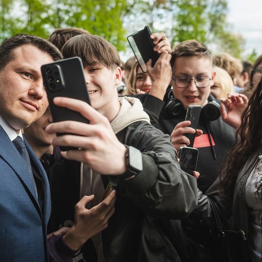 Sławomir Mentzen na spotkaniu z wyborcami w Kartuzach, 2025