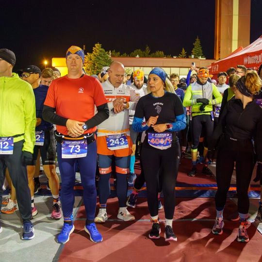 nocny duathlon 2025 na lotnisku w Gdańsku