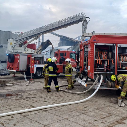 pożar kurnika w Objeździe