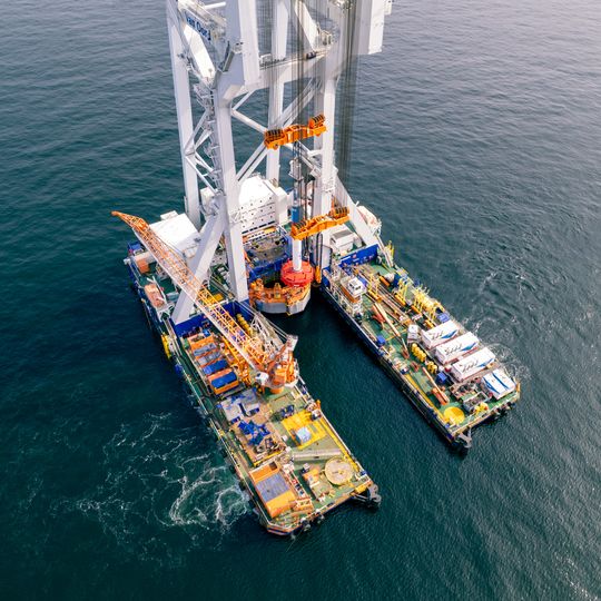 Morska farma wiatrowa Baltic Power w maju 2025 roku. Zobacz, jak powstaje