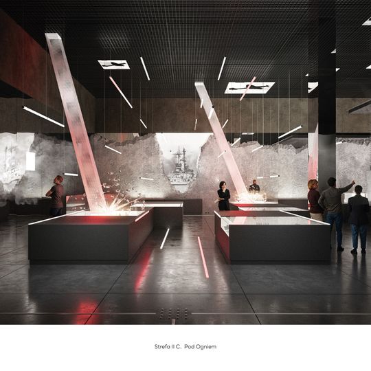 wystawa Muzeum Westerplatte i Wojny 1939, wizualizacja, Trias AVI