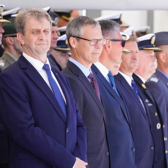 wodowanie i chrzest okrętu rozpoznawczego Jerzy Różycki
