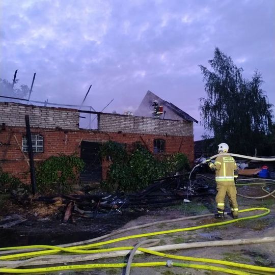 pożar budynku gospodarczego w Sypanicy