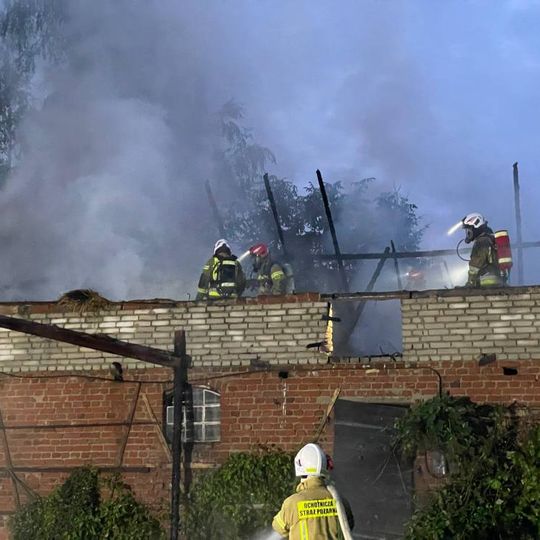 pożar budynku gospodarczego w Sypanicy