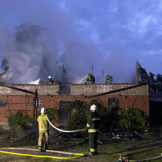 pożar budynku gospodarczego w Sypanicy