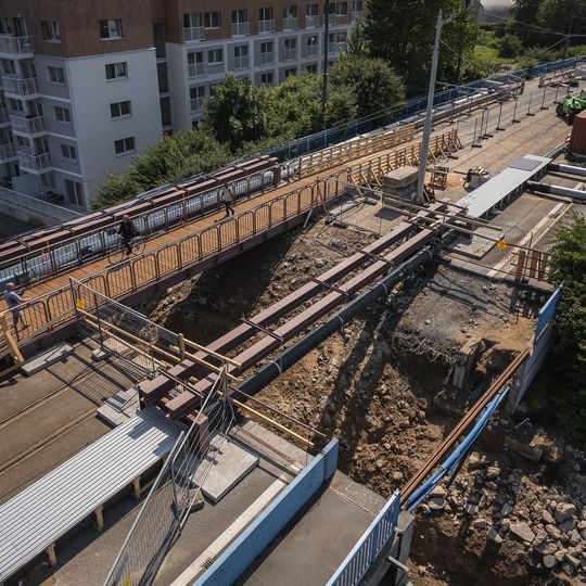 Most Siennicki w Gdańsku z kładką dla pieszych i rowerzystów