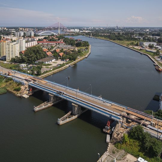 Most Siennicki w Gdańsku z kładką dla pieszych i rowerzystów