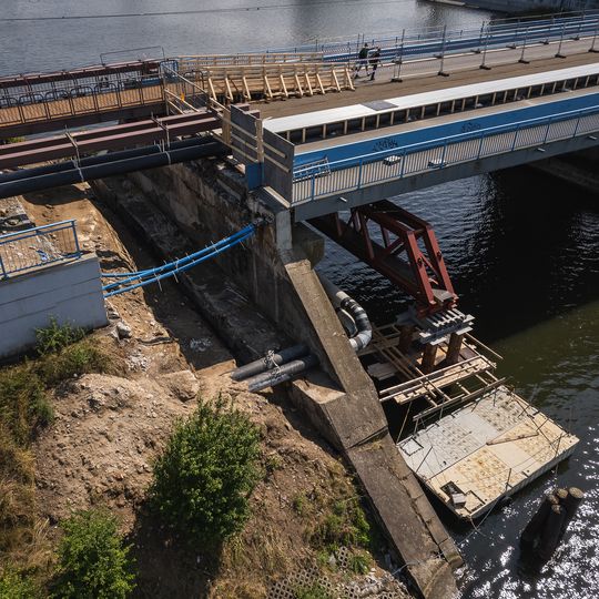 Most Siennicki w Gdańsku z kładką dla pieszych i rowerzystów