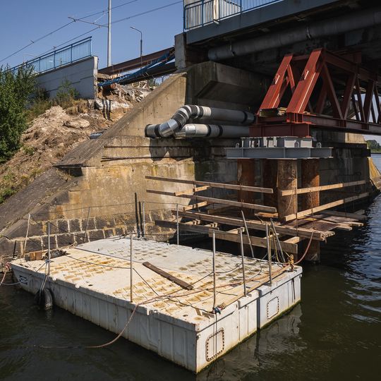 Most Siennicki w Gdańsku z kładką dla pieszych i rowerzystów