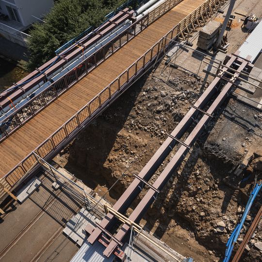 Most Siennicki w Gdańsku z kładką dla pieszych i rowerzystów