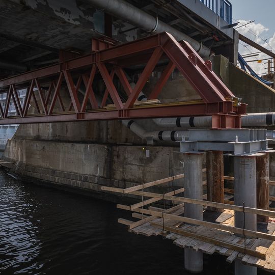 Most Siennicki w Gdańsku z kładką dla pieszych i rowerzystów