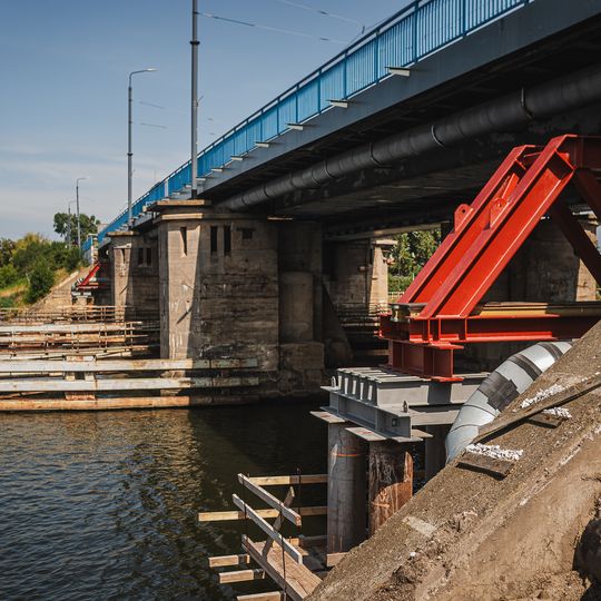 Most Siennicki w Gdańsku z kładką dla pieszych i rowerzystów