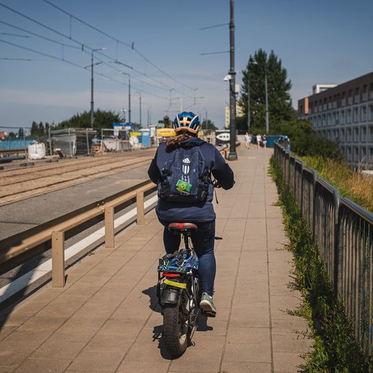 Most Siennicki w Gdańsku z kładką dla pieszych i rowerzystów
