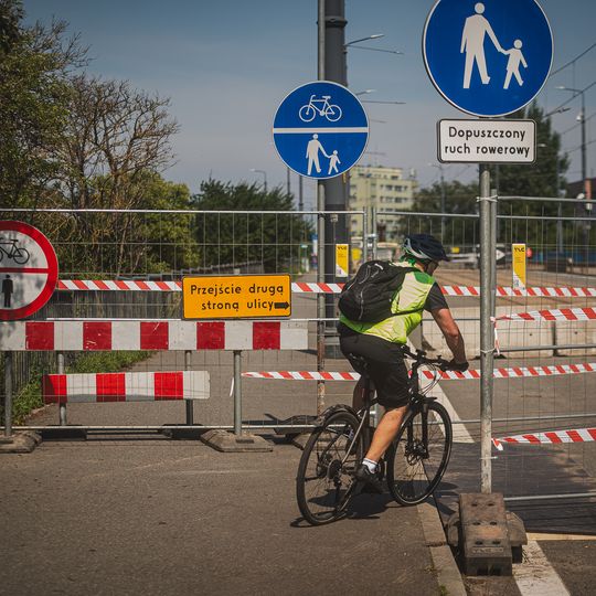 Most Siennicki w Gdańsku z kładką dla pieszych i rowerzystów