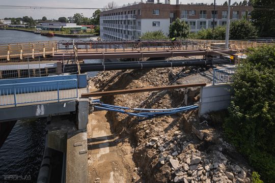 Most Siennicki w Gdańsku z kładką dla pieszych i rowerzystów