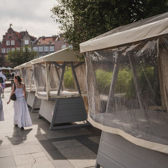 przygotowania do Jarmarku Świętego Dominika 2025 w Gdańsku