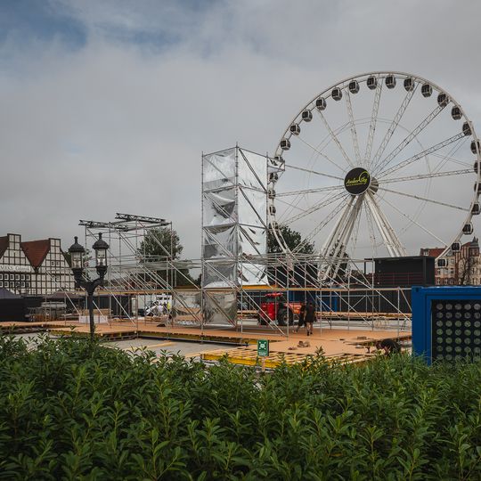 przygotowania do Jarmarku Świętego Dominika 2025 w Gdańsku