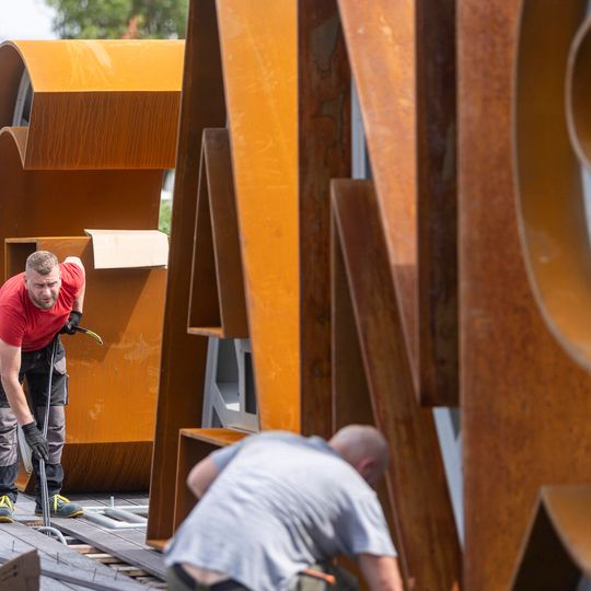 nowy napis „Gdańsk” na Ołowiance
