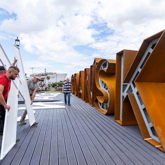 nowy napis „Gdańsk” na Ołowiance