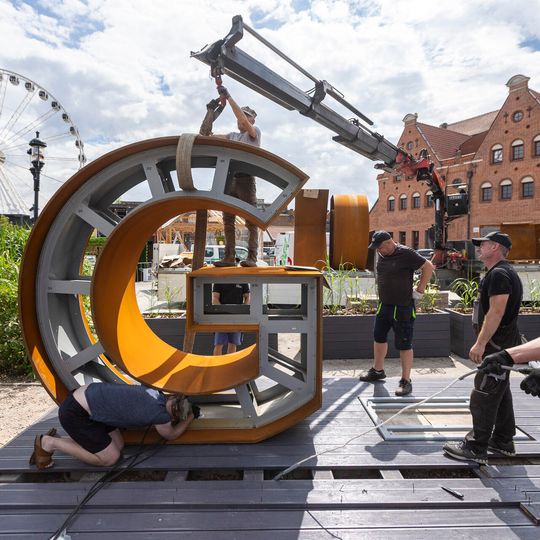 nowy napis „Gdańsk” na Ołowiance
