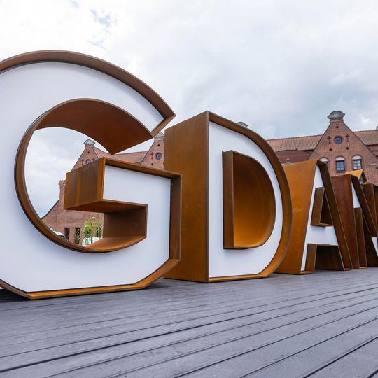 nowy napis „Gdańsk” na Ołowiance