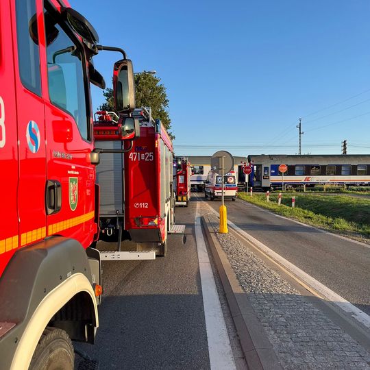 wypadek na przejeździe kolejowym w Garczegorzu