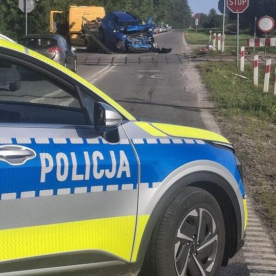wypadek na przejeździe kolejowym w Garczegorzu