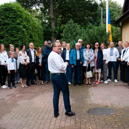 uroczystości pod konsulatem w Gdańsku z okazji Dnia Niepodległości Ukrainy 2025