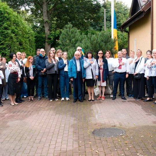 uroczystości pod konsulatem w Gdańsku z okazji Dnia Niepodległości Ukrainy 2025