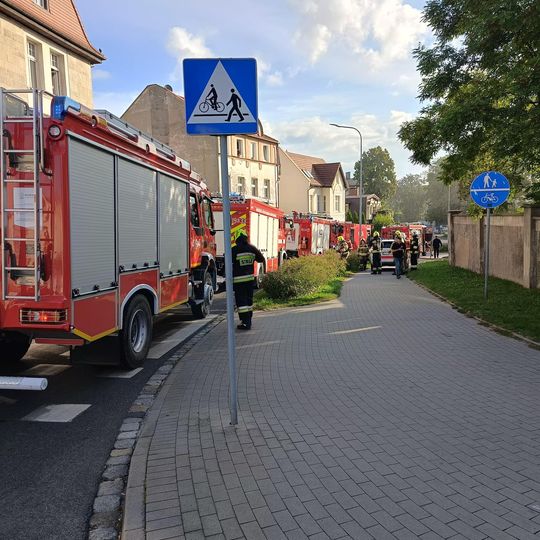 Chojnice: Pożar w centrum miasta. Jedna osoba ciężko ranna!