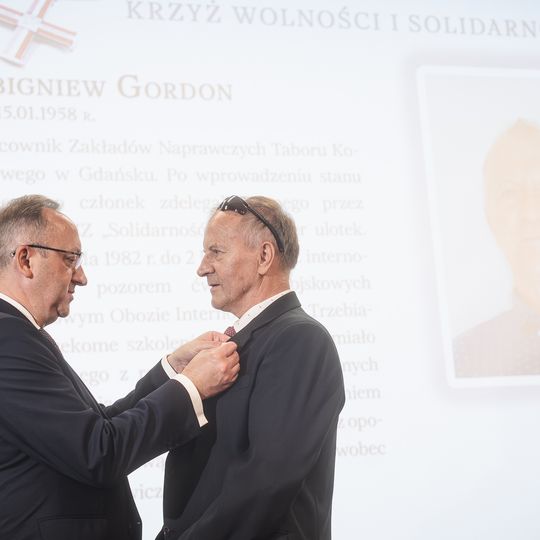 wręczenie wręczenie Krzyży Wolności i Solidarności 2025 w Gdańsku