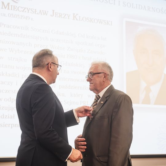 wręczenie wręczenie Krzyży Wolności i Solidarności 2025 w Gdańsku