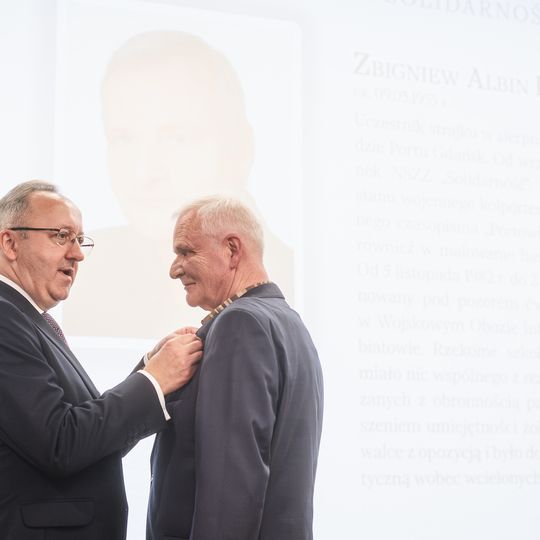 wręczenie wręczenie Krzyży Wolności i Solidarności 2025 w Gdańsku