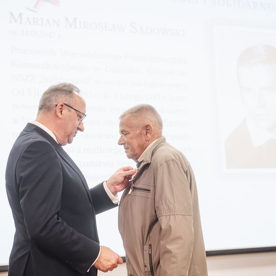 wręczenie wręczenie Krzyży Wolności i Solidarności 2025 w Gdańsku