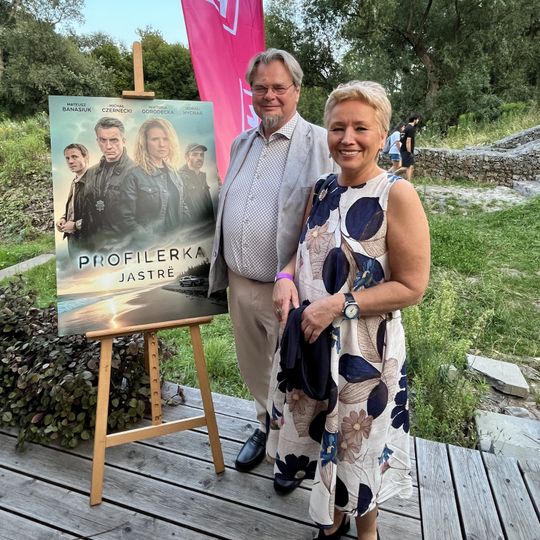 Grażyna Molska, autorka scenariusza serialu „Profilerka Jastrë” i Artur Jabłoński, konsultant języka i zwyczajów kaszubskich