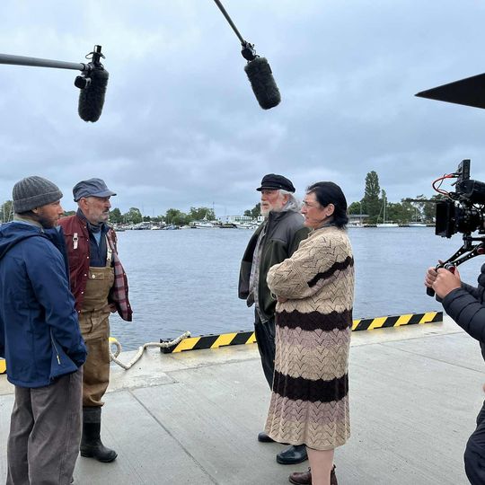 od lewej: Józef Pawłowski (Robert Klejna), Marek Richter (Emil Felski), Jerzy Gorzko (Waldemar Bieszke) i Marzena Nieczuja-Urbańska (Paulina Bieszke)