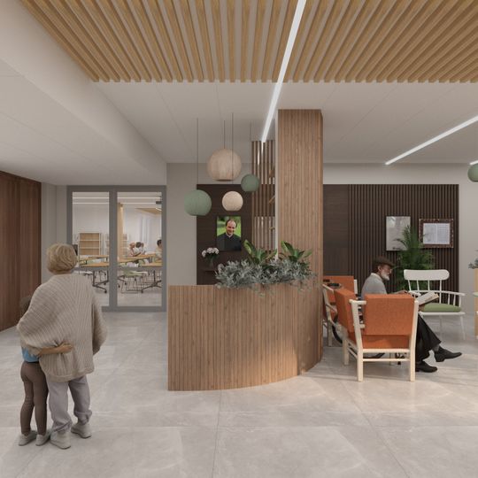 Hospicjum im. ks. E. Dutkiewicza SAC w Gdańsku po przebudowie, wizualizacja