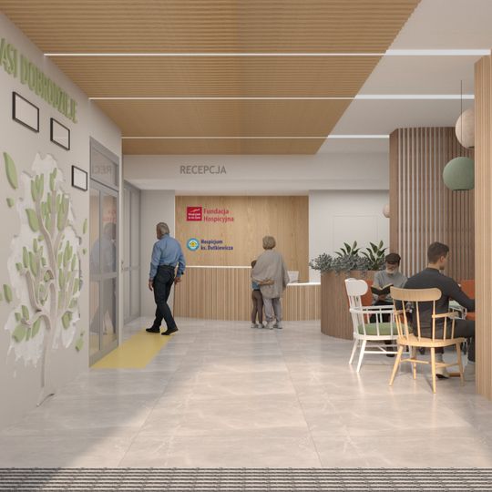 Hospicjum im. ks. E. Dutkiewicza SAC w Gdańsku po przebudowie, wizualizacja